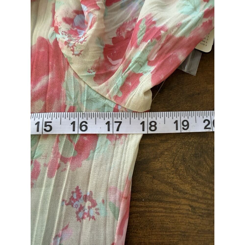 Free People Bad At Love Floral Printed Blouse Small NWT Cottagecore Fairy Lace - Picture 10 of 11